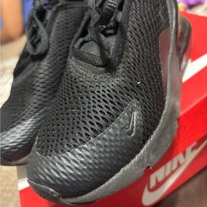 Nike Black Sneakers with Textured Mesh Upper